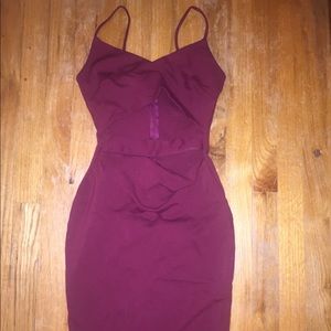 Cutout Deep Plum Dress